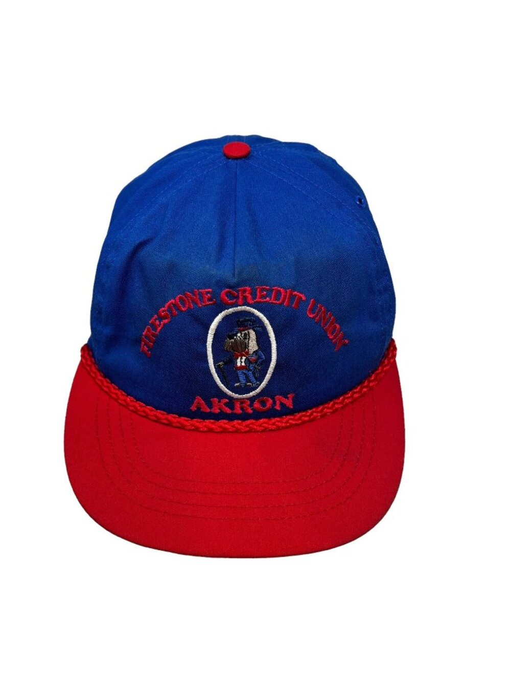 Akron Ohio Firestone‎ Credit Union Bank Vintage Snapback Hat Cap Retro Hound Dog